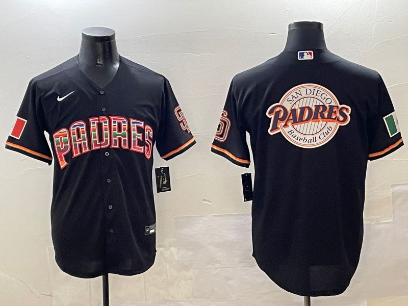 Men San Diego Padres Blank Black Fashion Game 2025 Nike MLB Jersey style 9